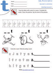 t-ending-sound-worksheet